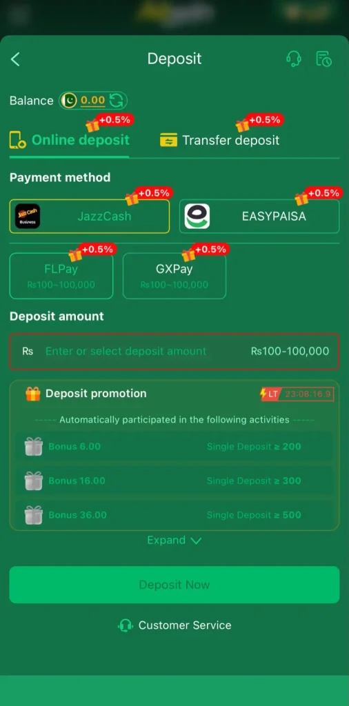 A6Win Game Deposit