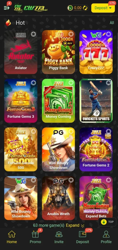CW773 Game Home Page