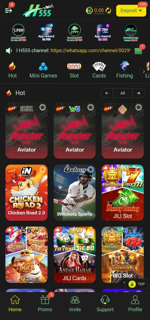 H555 Game Home Page